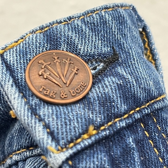 Rag & Bone Dre Low Rise Slim Boyfriend Denim Jeans Blake Cotton Size 27 - Picture 8 of 12